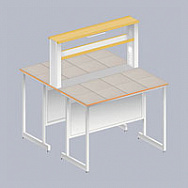 Стол лабораторный островной ЛАБ-1200-ОК-МЕТ